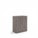 Deluxe double door cupboard 1200mm high with 2 shelves - Grey Oak BD12GO