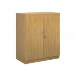 Deluxe double door cupboard 1200mm high with 2 shelves - oak BD12O