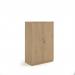 Deluxe double door cupboard 1600mm high with 3 shelves - Kendal Oak BD16KO