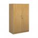 Deluxe double door cupboard 1600mm high with 3 shelves - oak BD16O