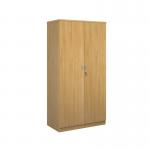 Deluxe double door cupboard 2000mm high with 4 shelves - oak BD20O