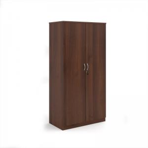 Deluxe double door cupboard 2000mm high with 4 shelves - Walnut BD20W