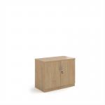 Deluxe double door cupboard 800mm high with 1 shelf - Kendal Oak BD8KO