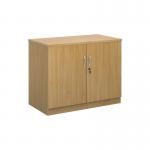 Deluxe double door cupboard 800mm high with 1 shelf - oak BD8O