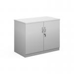 Deluxe double door cupboard 800mm high with 1 shelf - white BD8WH