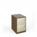 Steel 2 drawer filing cabinet 711mm high - coffeecream BDEF2C