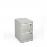 Steel 2 drawer filing cabinet 711mm high - grey BDEF2G