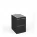 Steel 2 drawer filing cabinet 711mm high - black BDEF2K