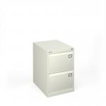Steel 2 drawer filing cabinet 711mm high - white BDEF2WH