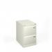 Steel 2 drawer filing cabinet 711mm high - white BDEF2WH