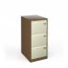 Steel 3 drawer filing cabinet 1016mm high - coffeecream BDEF3C