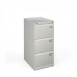 Steel 3 drawer filing cabinet 1016mm high - grey BDEF3G