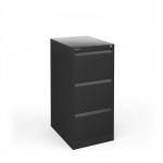 Steel 3 drawer filing cabinet 1016mm high - black BDEF3K