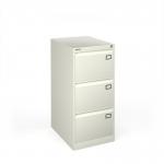 Steel 3 drawer filing cabinet 1016mm high - white BDEF3WH