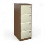 Steel 4 drawer filing cabinet 1321mm high - coffeecream BDEF4C