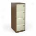 Steel 4 drawer filing cabinet 1321mm high - coffeecream BDEF4C