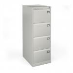 Steel 4 drawer filing cabinet 1321mm high - grey BDEF4G