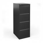 Steel 4 drawer filing cabinet 1321mm high - black BDEF4K