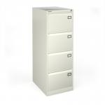 Steel 4 drawer filing cabinet 1321mm high - white BDEF4WH