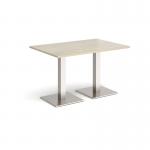 Brescia rectangular dining table with flat square brushed steel bases 1200mm x 800mm - made to order BDR1200-BS