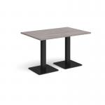 Brescia rectangular dining table with flat square black bases 1200mm x 800mm - grey oak BDR1200-K-GO