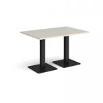 Brescia rectangular dining table with flat square black bases 1200mm x 800mm - Light Grey BDR1200-K-LG