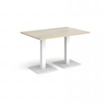 Brescia rectangular dining table with flat square white bases 1200mm x 800mm - made to order BDR1200-WH