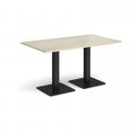 Brescia rectangular dining table with flat square black bases 1400mm x 800mm - made to order BDR1400-K