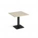 Brescia square dining table with flat square black base 800mm - made to order BDS800-K