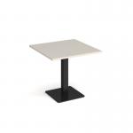 Brescia square dining table with flat square black base 800mm - Light Grey BDS800-K-LG