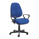 Bilbao fabric operators chair with fixed arms - blue BIL308B1-B