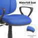 Bilbao fabric operators chair with lumbar support and fixed arms - blue BIL308B1-L-B