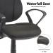 Bilbao fabric operators chair with lumbar support and fixed arms - black BIL308B1-L-K