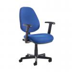 Bilbao fabric operators chair with adjustable arms - blue BIL309B1-B