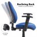 Bilbao fabric operators chair with adjustable arms - blue BIL309B1-B