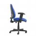 Bilbao fabric operators chair with lumbar support and adjustable arms - blue BIL309B1-L-B