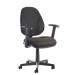 Bilbao fabric operators chair with lumbar support and adjustable arms - black BIL309B1-L-K