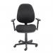 Bilbao fabric operators chair with lumbar support and adjustable arms - black BIL309B1-L-K