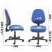 Bilbao fabric operators chair with no arms - blue BILB1-B