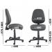 Bilbao fabric operators chair with no arms - charcoal BILB1-C