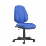 Bilbao fabric operators chair with lumbar support and no arms - blue BILB1-L-B