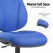 Bilbao fabric operators chair with lumbar support and no arms - blue BILB1-L-B