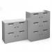 Bisley lodges with 4 doors and letterboxes - silver BLFL4DS