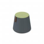 Groove modular breakout seating shade with leather strap handle - elapse grey body with endurance green top BOP04-EG-EN