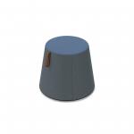 Groove modular breakout seating shade with leather strap handle - elapse grey body with range blue top BOP04-EG-RB