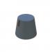 Groove modular breakout seating shade with leather strap handle - elapse grey body with range blue top