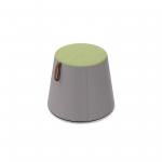 Groove modular breakout seating shade with leather strap handle - forecast grey body with endurance green top BOP04-FG-EN