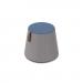 Groove modular breakout seating shade with leather strap handle - forecast grey body with range blue top