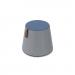 Groove modular breakout seating shade with leather strap handle - late grey body with range blue top