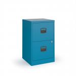 Bisley A4 home filer with 2 drawers - blue BPFA2BL